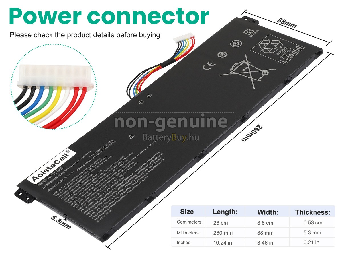 Acer Aspire 3 A315-58 helyettesítő akkumulátor