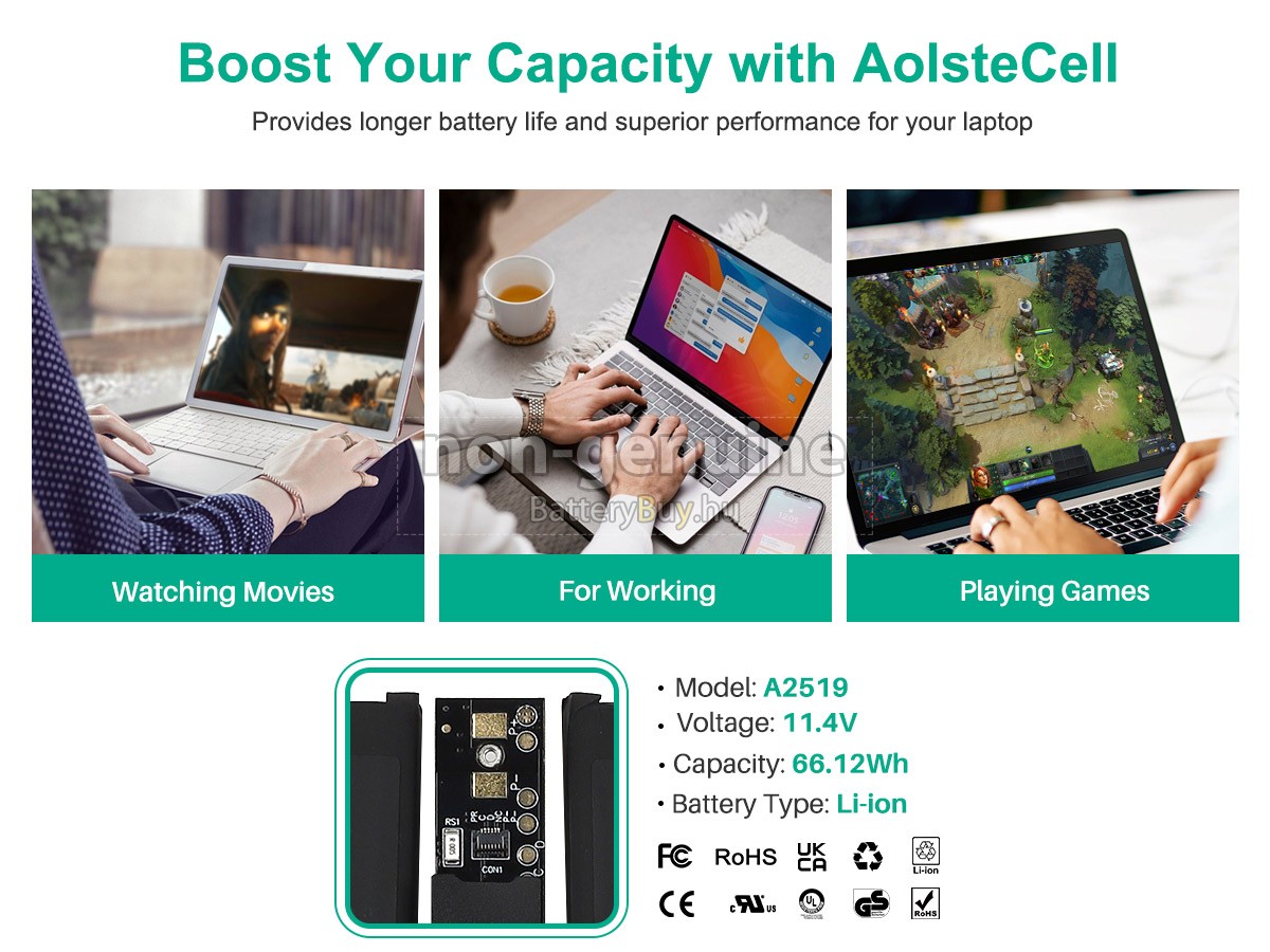 Apple MKGR3LL/A helyettesítő akkumulátor