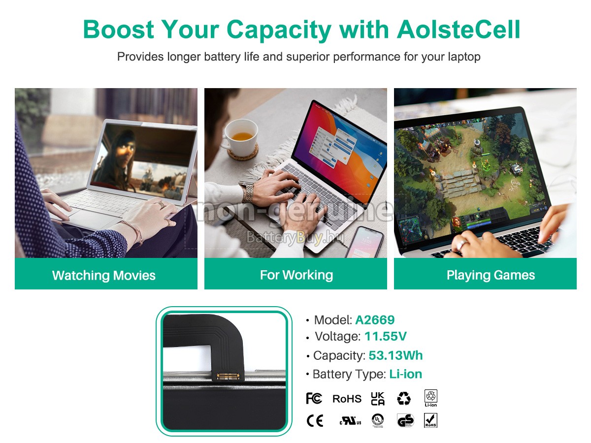 Apple MLY43LL/A helyettesítő akkumulátor