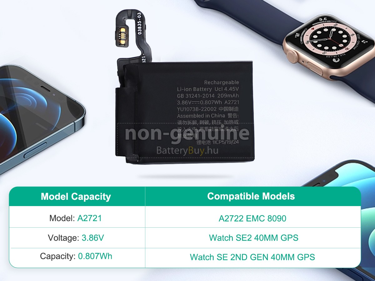 Apple A2721 helyettesítő akkumulátor