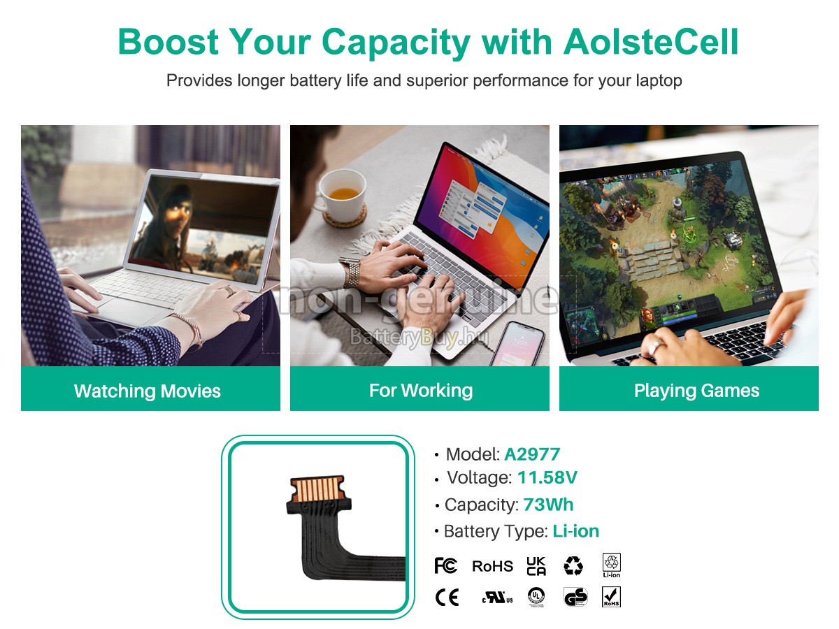 Apple A2992 helyettesítő akkumulátor