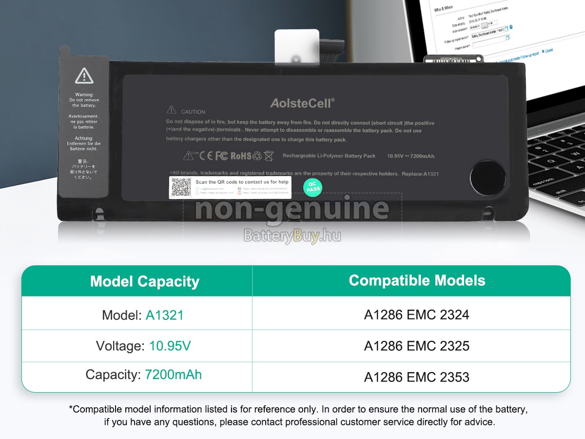 Apple A1321 helyettesítő akkumulátor