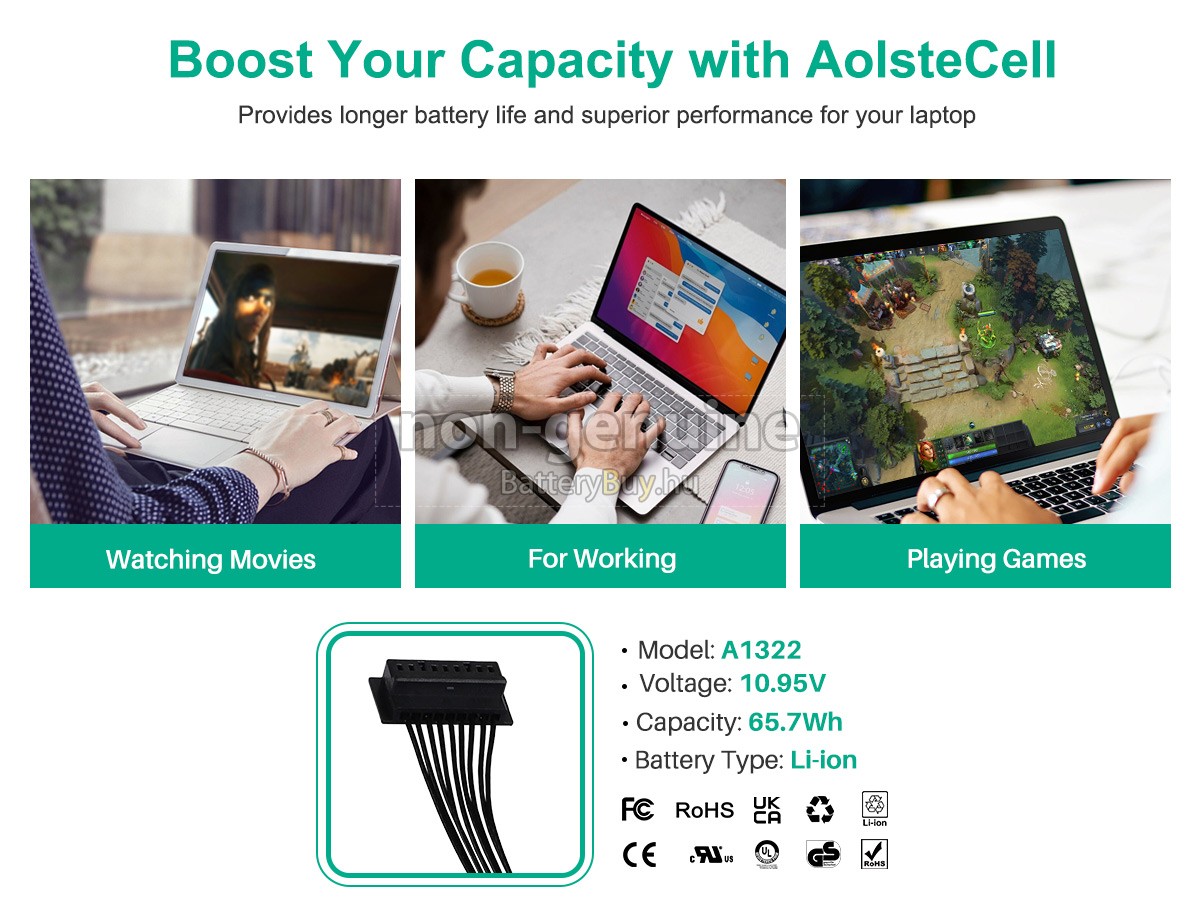 Apple A1322 helyettesítő akkumulátor