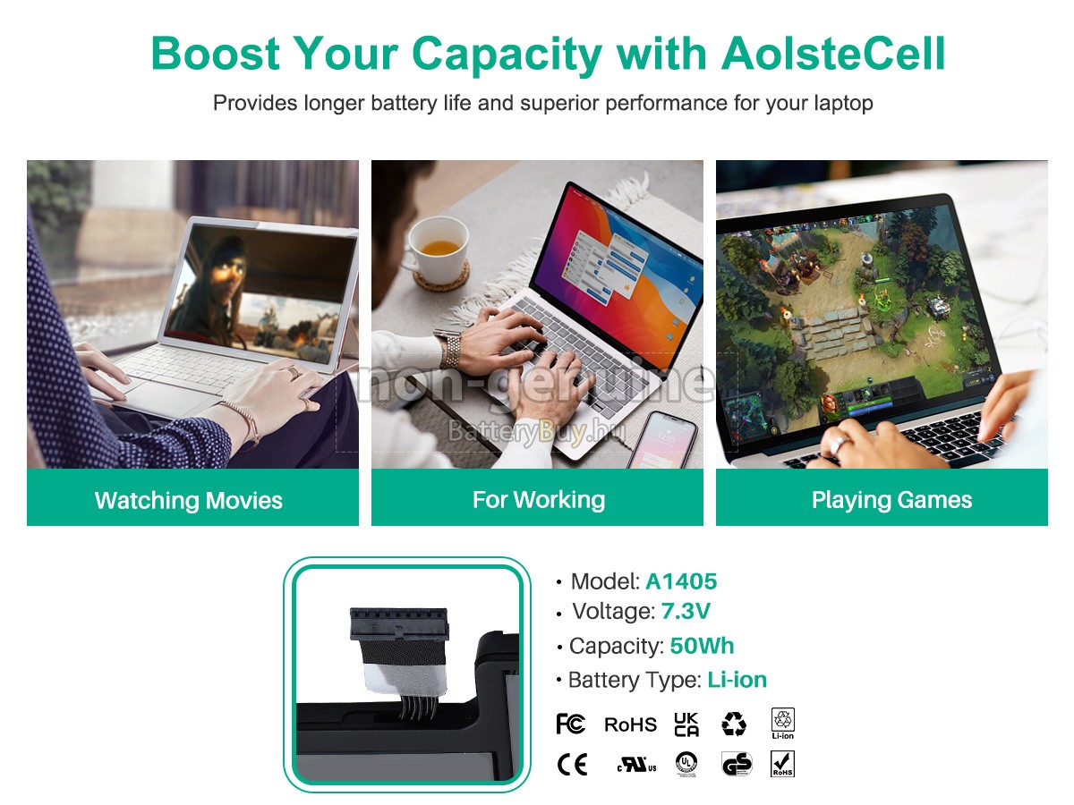 Apple A1369 helyettesítő akkumulátor