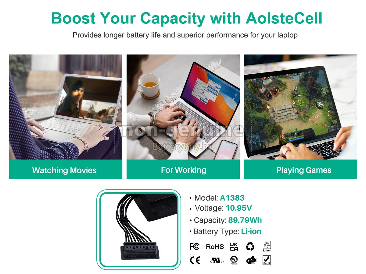 Apple MC725LL/A* helyettesítő akkumulátor