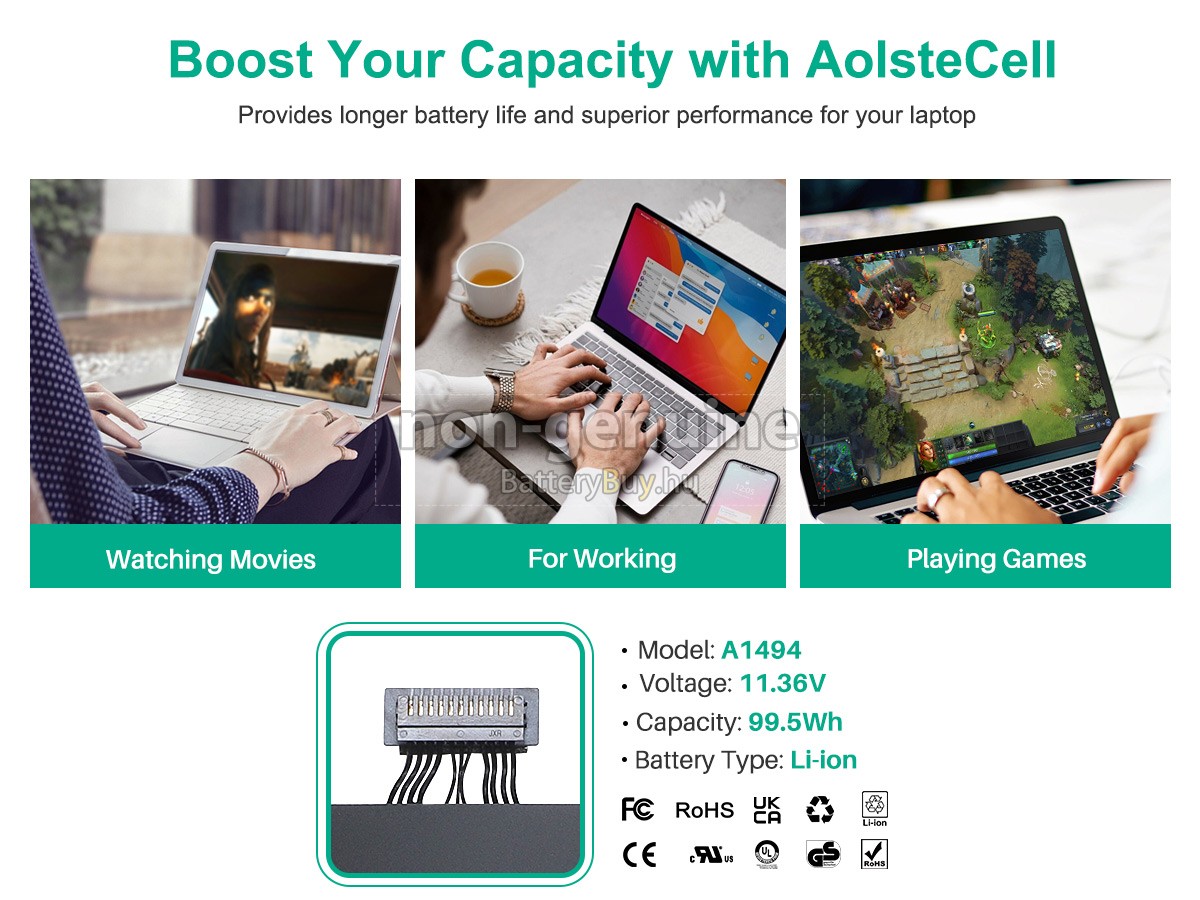 Apple A1494 helyettesítő akkumulátor