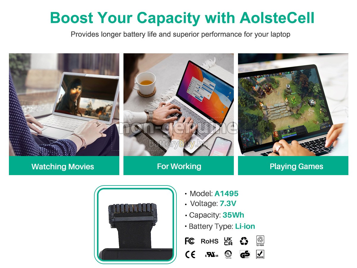 Apple MJVM2LL/A helyettesítő akkumulátor