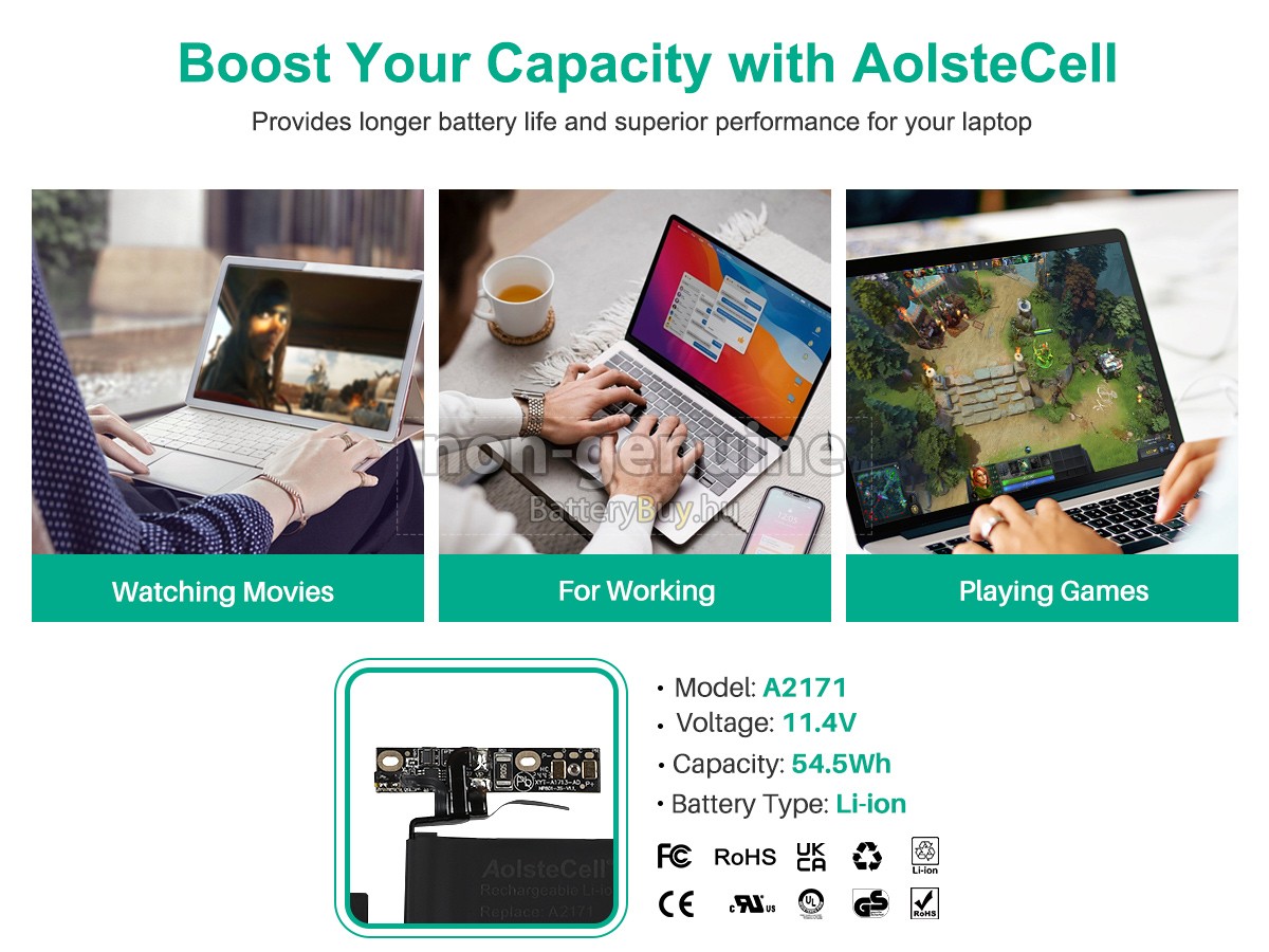 Apple A2171 helyettesítő akkumulátor