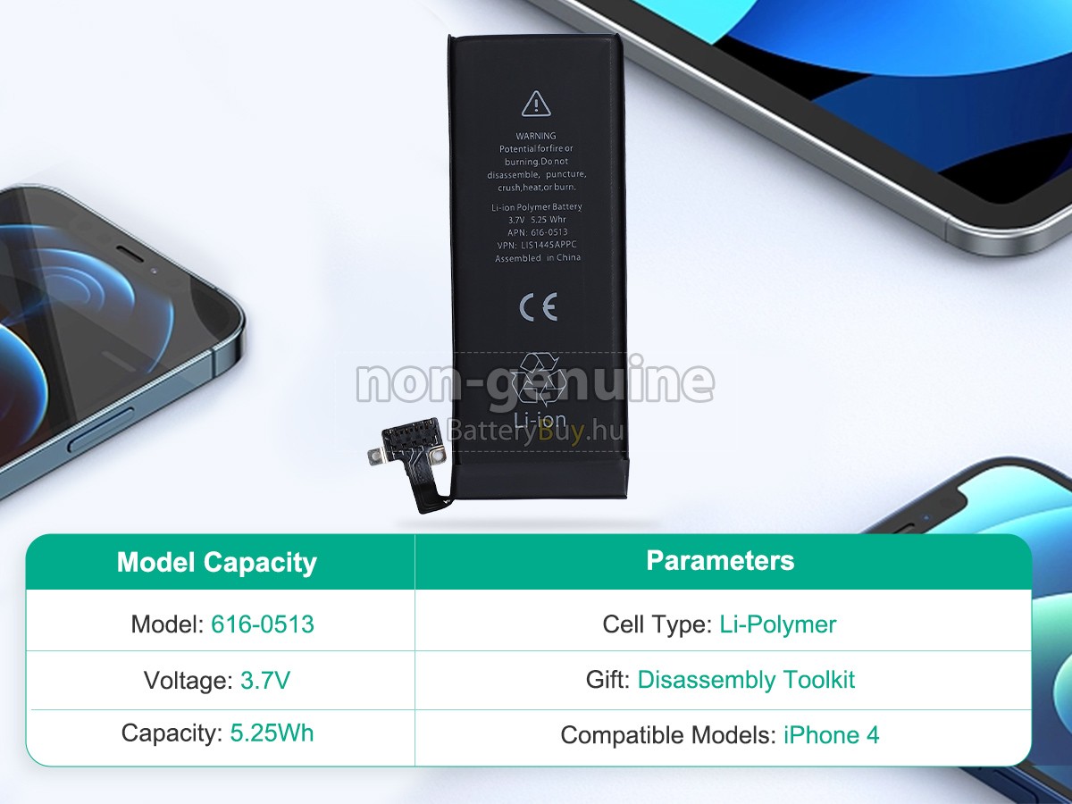 Apple MC537 helyettesítő akkumulátor