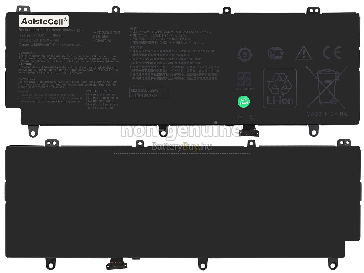 Asus C41N1805 helyettesítő akkumulátor