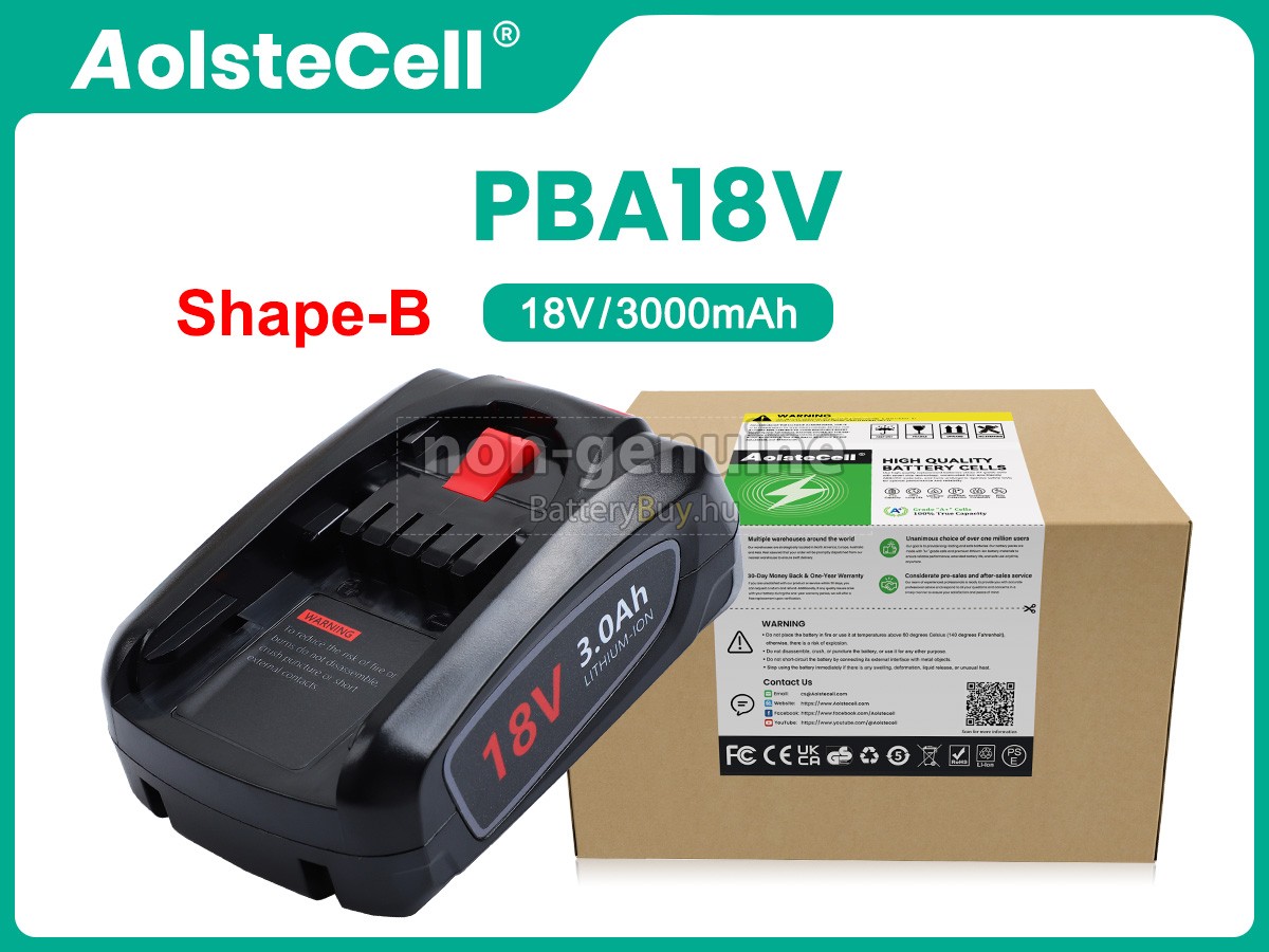 Bosch PBA 18V 3.0AH W-B helyettesítő akkumulátor