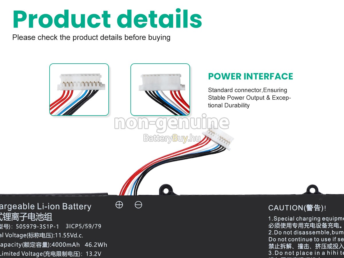 CHUWI 505979-3S1P-1(3ICP5/59/79) helyettesítő akkumulátor