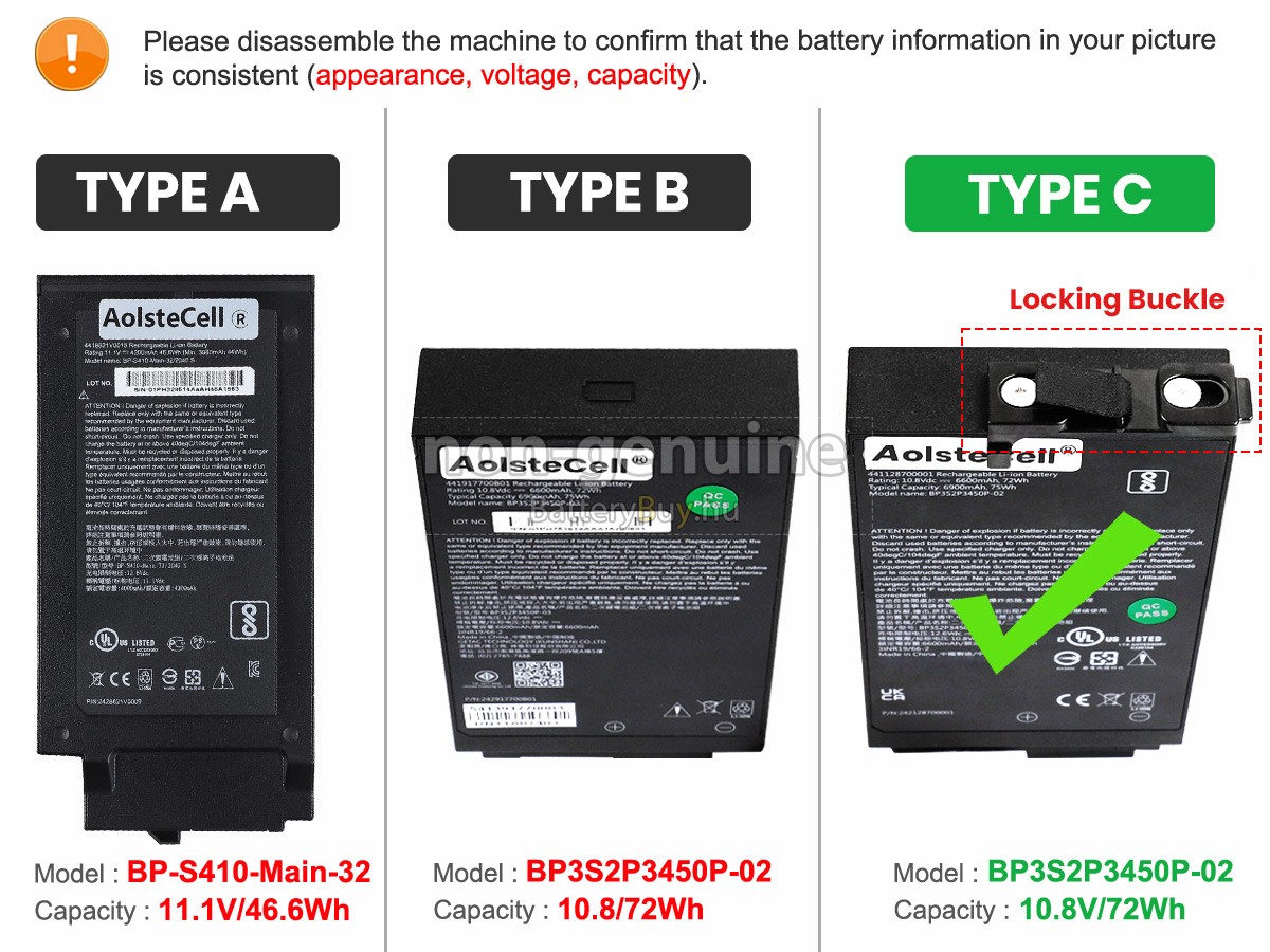 Getac S410 helyettesítő akkumulátor