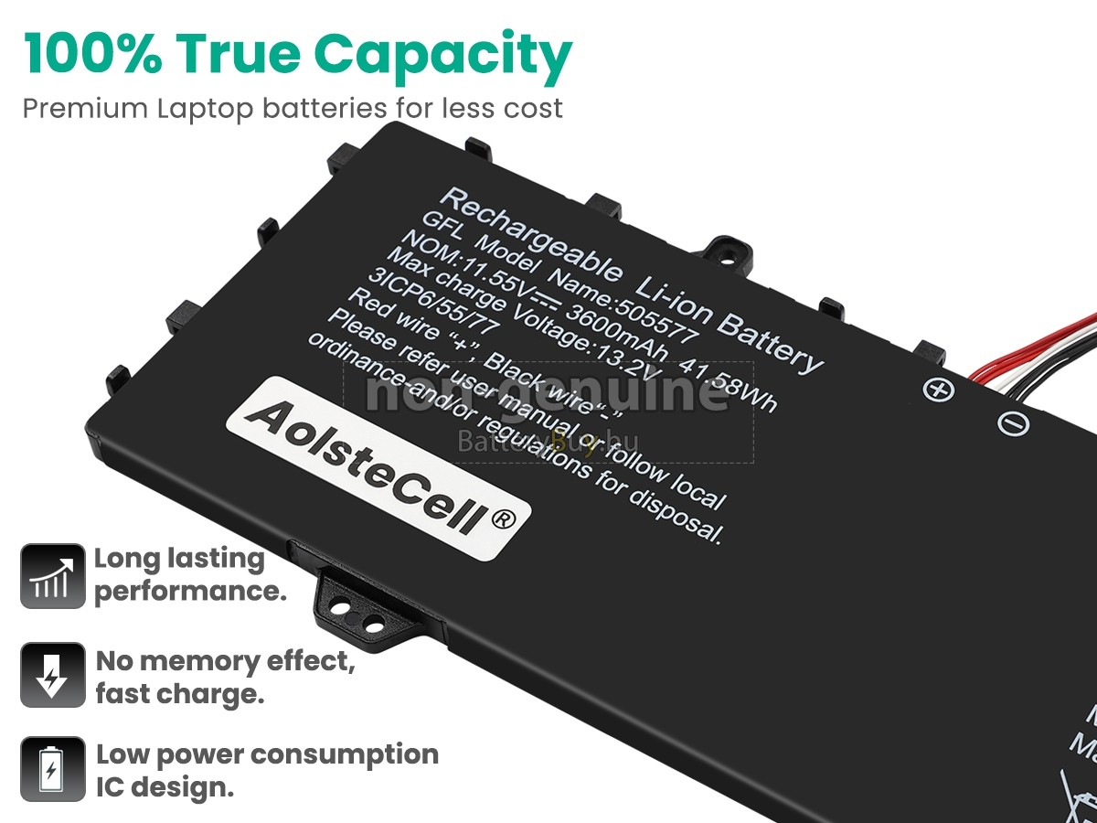 Haier 505577 helyettesítő akkumulátor