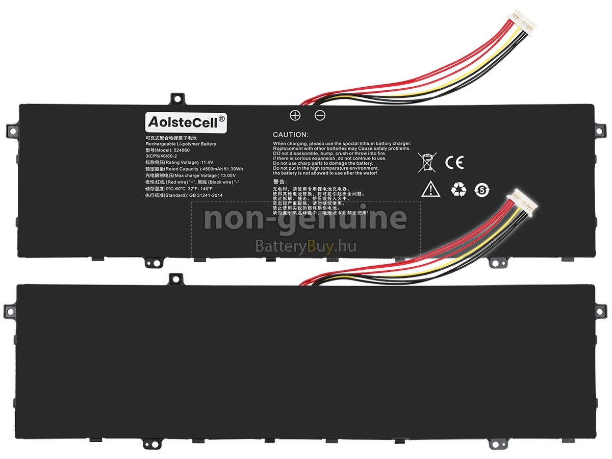 Hasee 524660 helyettesítő akkumulátor