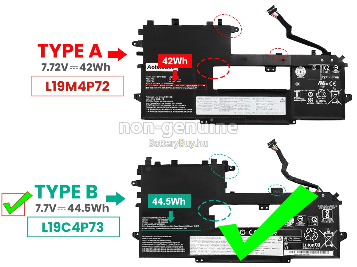 Lenovo ThinkPad X1 TITANIUM GEN 1-20QA001PAD helyettesítő akkumulátor