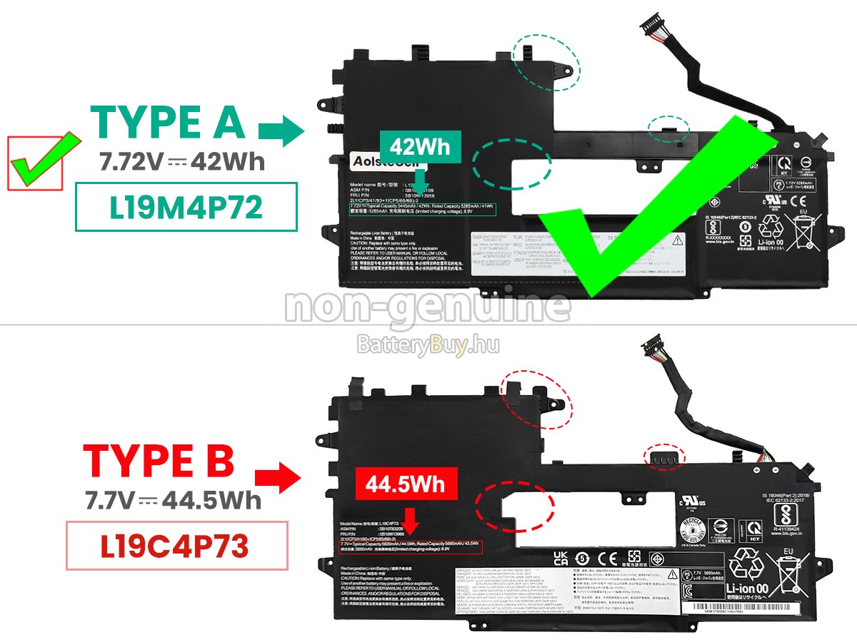 Lenovo ThinkPad X1 TITANIUM GEN 1-20QA001PAD helyettesítő akkumulátor