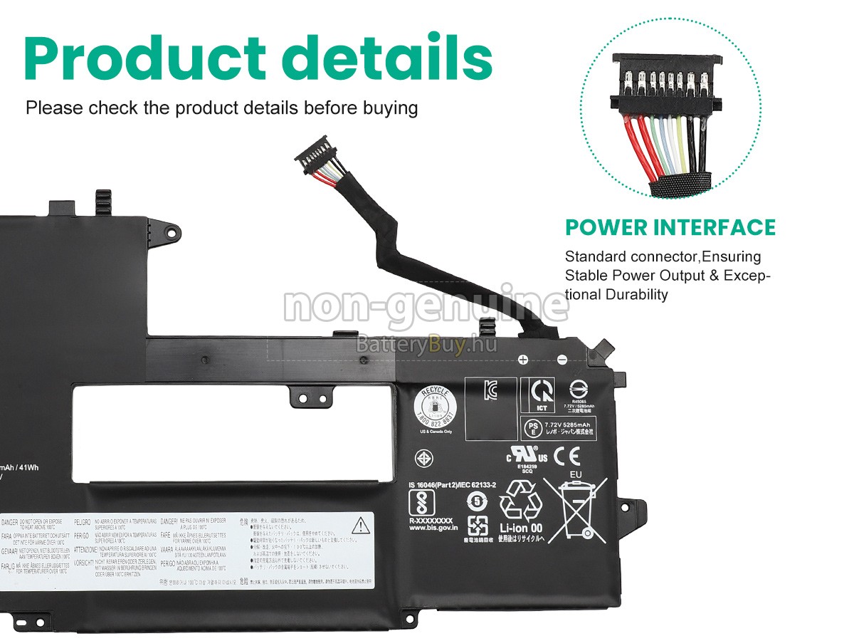 Lenovo ThinkPad X1 TITANIUM GEN 1-20QA001PAD helyettesítő akkumulátor