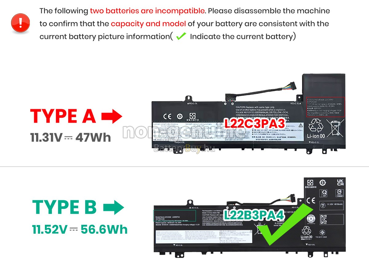 Lenovo IdeaPad SLIM 5 14ABR8-82XE008NMH helyettesítő akkumulátor