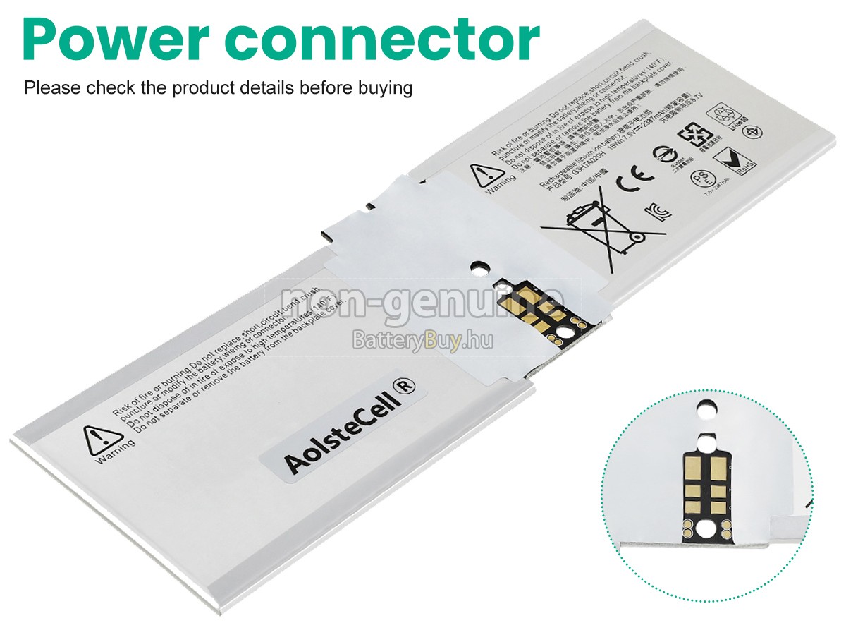 Microsoft Surface BOOK 2 1832 helyettesítő akkumulátor