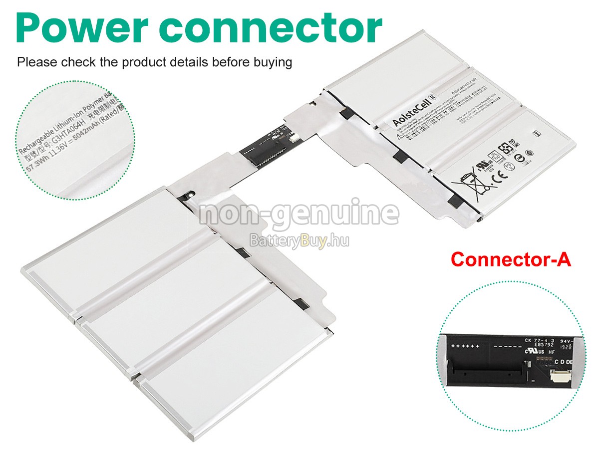 Microsoft Surface BOOK 2 1832 helyettesítő akkumulátor