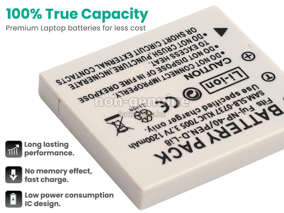 Samsung SLB-0737 helyettesítő akkumulátor
