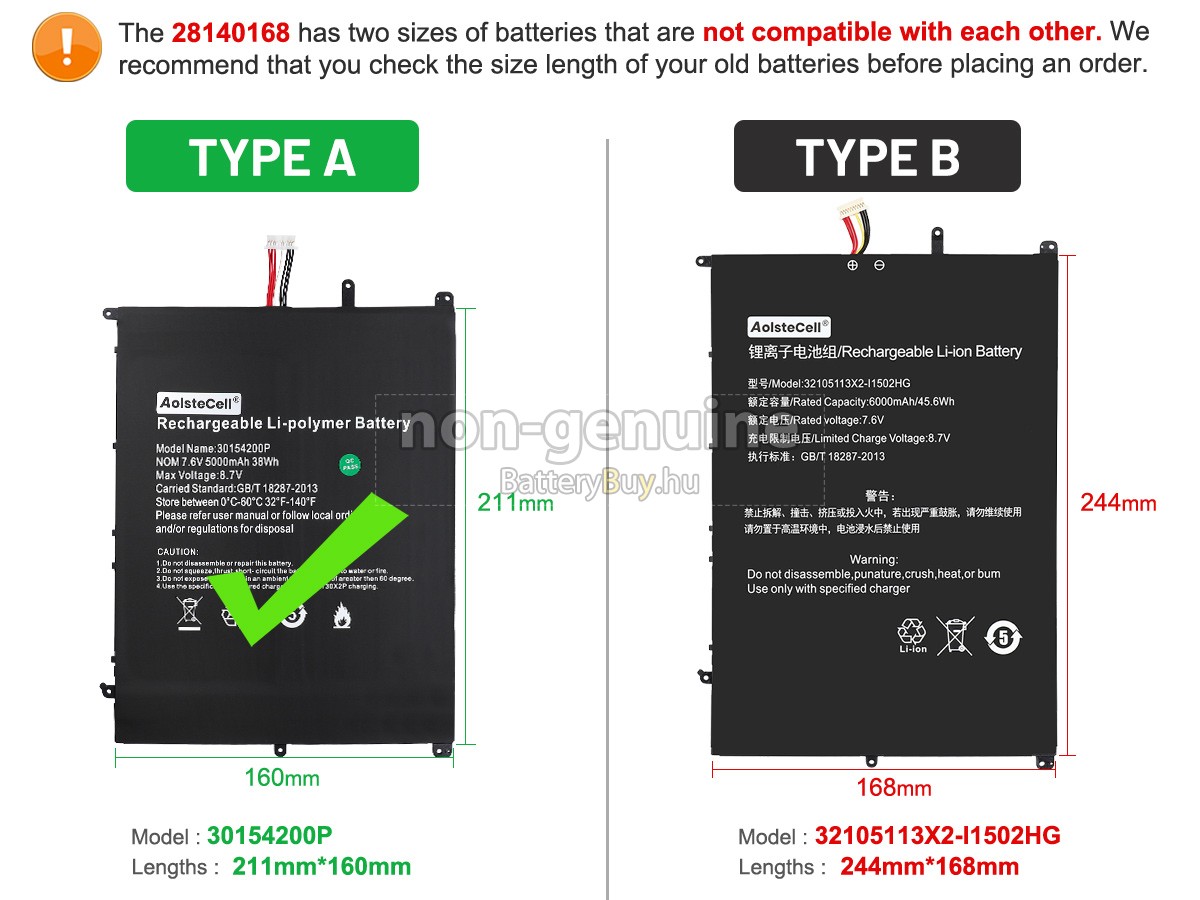 Teclast F15S helyettesítő akkumulátor