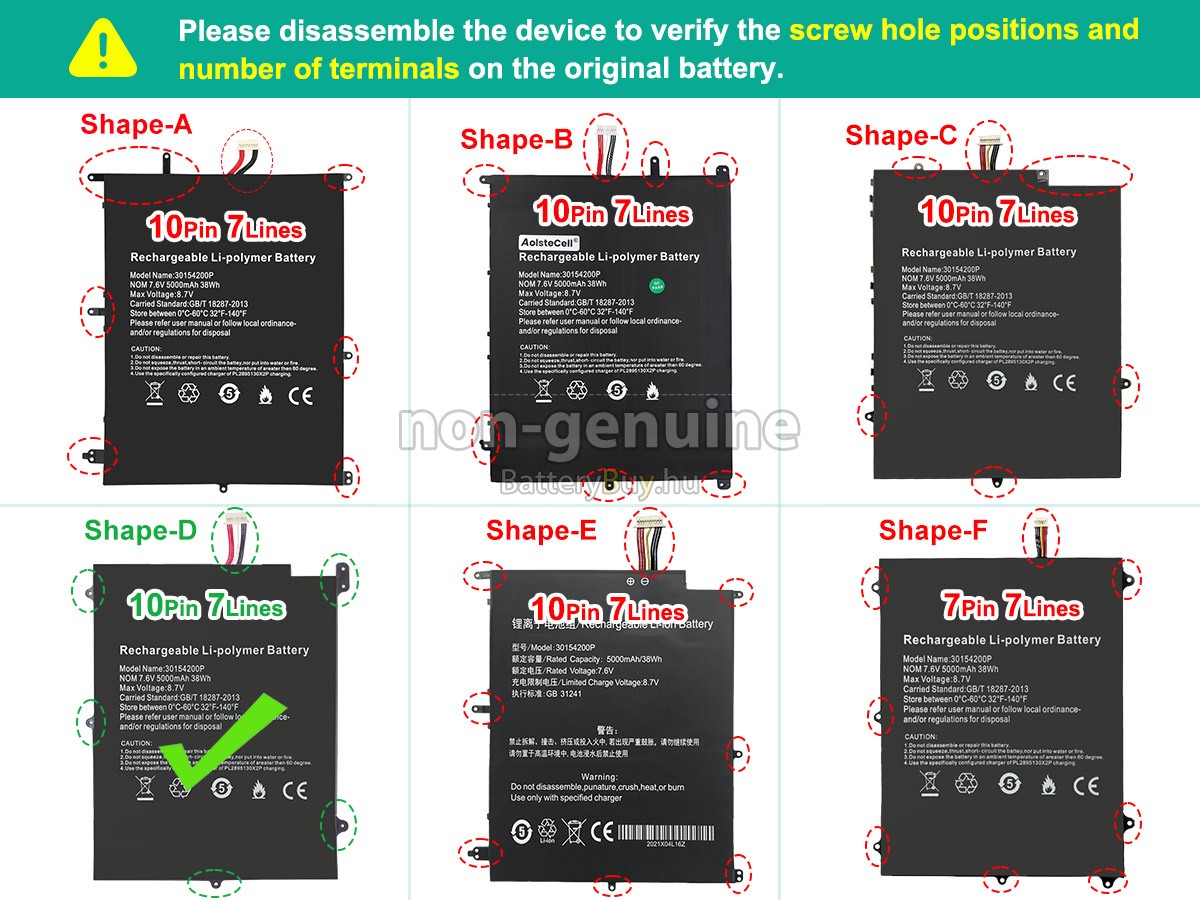 Teclast 30154200P helyettesítő akkumulátor