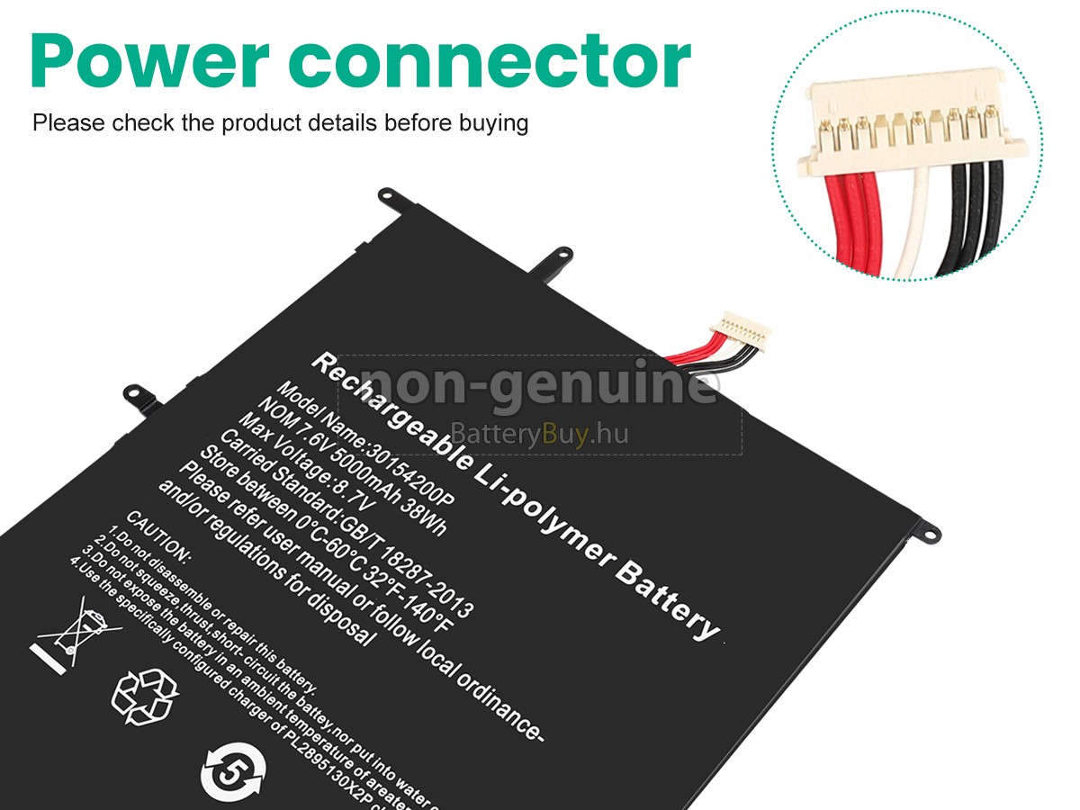 Teclast 30154200P helyettesítő akkumulátor